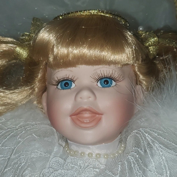 Baby’s Dream Hand Crafted Bisque Porcelain Girl Angel Doll by Dream Collection - Picture 3 of 11